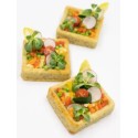 PLAQUE SILICONE 600X400 - 24 tartes carrées 80x80xht20 - 72ml