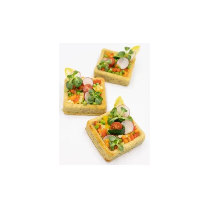 PLAQUE SILICONE 600X400 - 24 tartes carrées 80x80xht20 - 72ml