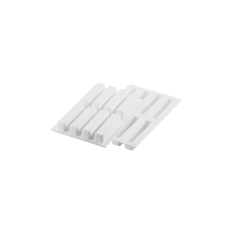 PLAQUE SILICONE 300X175 - 8 stripe éclairs 130x28xht28 mm - 95ml