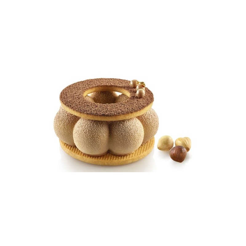 PLAQUE SILICONE 300X175 - 6 couronnes de truffes Ø 82xht29 mm - 92ml