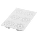 PLAQUE SILICONE 300X175 - 6 couronnes de truffes Ø 82xht29 mm - 92ml