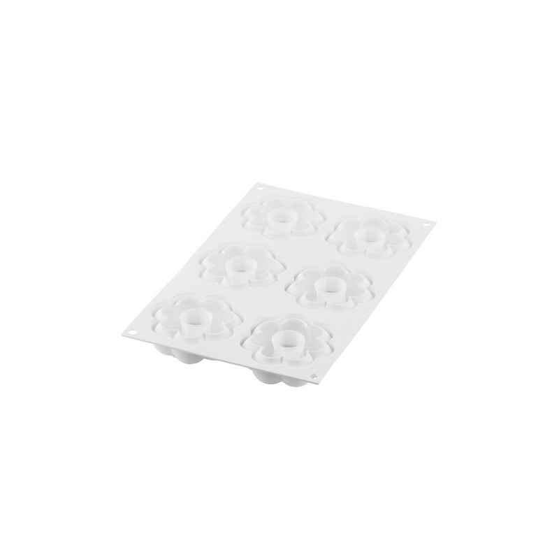 PLAQUE SILICONE 300X175 - 6 couronnes de truffes Ø 82xht29 mm - 92ml