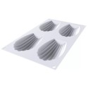 PLAQUE SILICONE 300X175 - 4 madeleines XL 117x77xht22 mm - 95ml