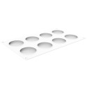 KIT PLAQUE SILICONE 300X175 - 8 ronds plats Ø 64xht11 mm - 35ml