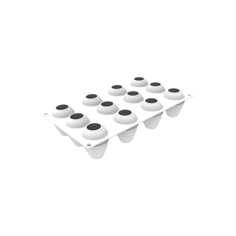 PLAQUE SILICONE 300X175 - 12 œufs Ø 46xht63 mm - 70ml