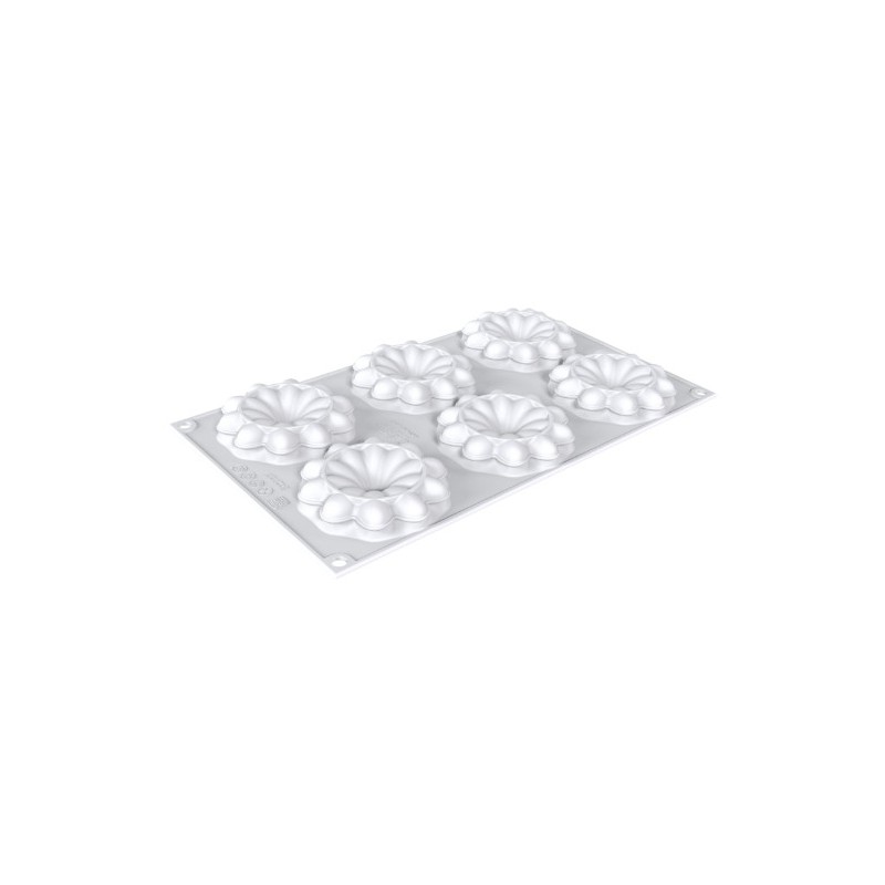 KIT PLAQUE SILICONE - 6 tartelettes bloom Ø 80xht20 mm