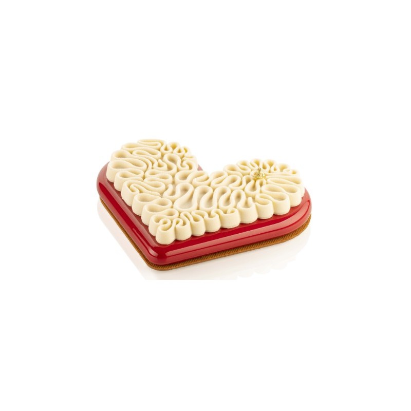 KIT MOULE SILICONE - 1 cœur level heart 210x173xht21 mm - 580ml