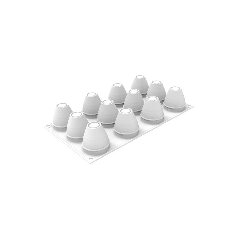 PLAQUE SILICONE 300X175 - 12 œufs Ø 46xht63 mm - 70ml