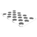 PLAQUE SILICONE 300X175 - 18 charlottes Ø 38xht18 mm - 16ml