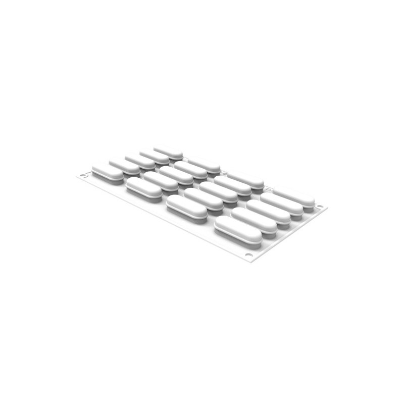 PLAQUE SILICONE 300X175 - 20 éclairs 55x17xht17 mm - 14ml