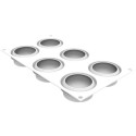 PLAQUE SILICONE 300X175 - 6 océans Ø 70xht30 mm - 100ml