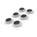 PLAQUE SILICONE 300X175 - 8 sara Ø 75xht30 mm - 98ml