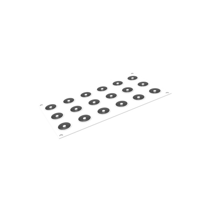 PLAQUE SILICONE 300X175 - 18 donuts Ø 34xht16.5 mm - 12ml