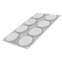 PLAQUE SILICONE 300X175 - 8 macarons Ø 65xht17 mm - 45ml