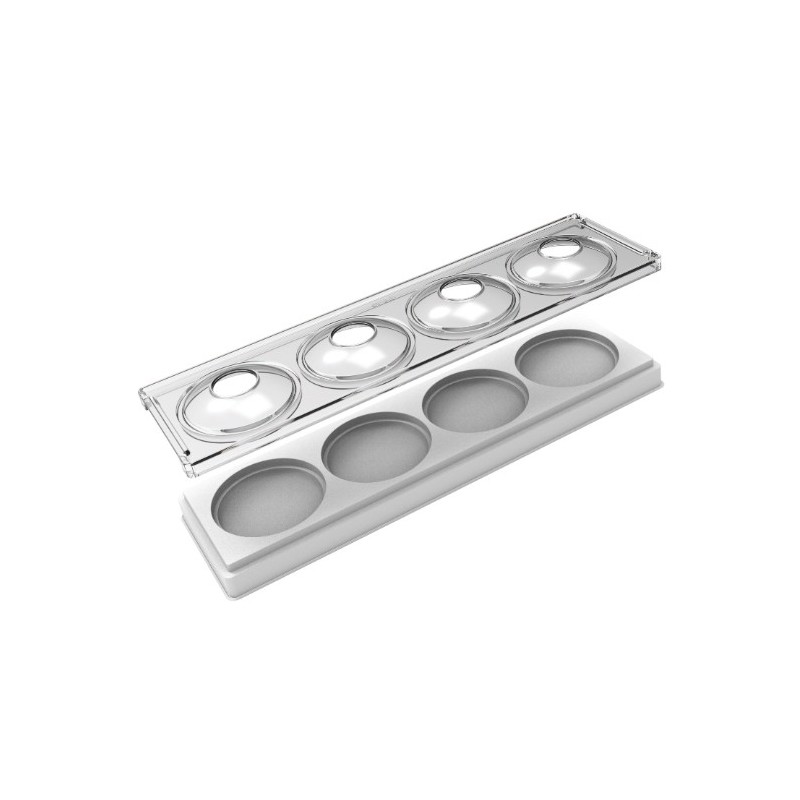 PLAQUE SILICONE 300X175 - 4 pebble Ø 80xht35 mm - 120ml