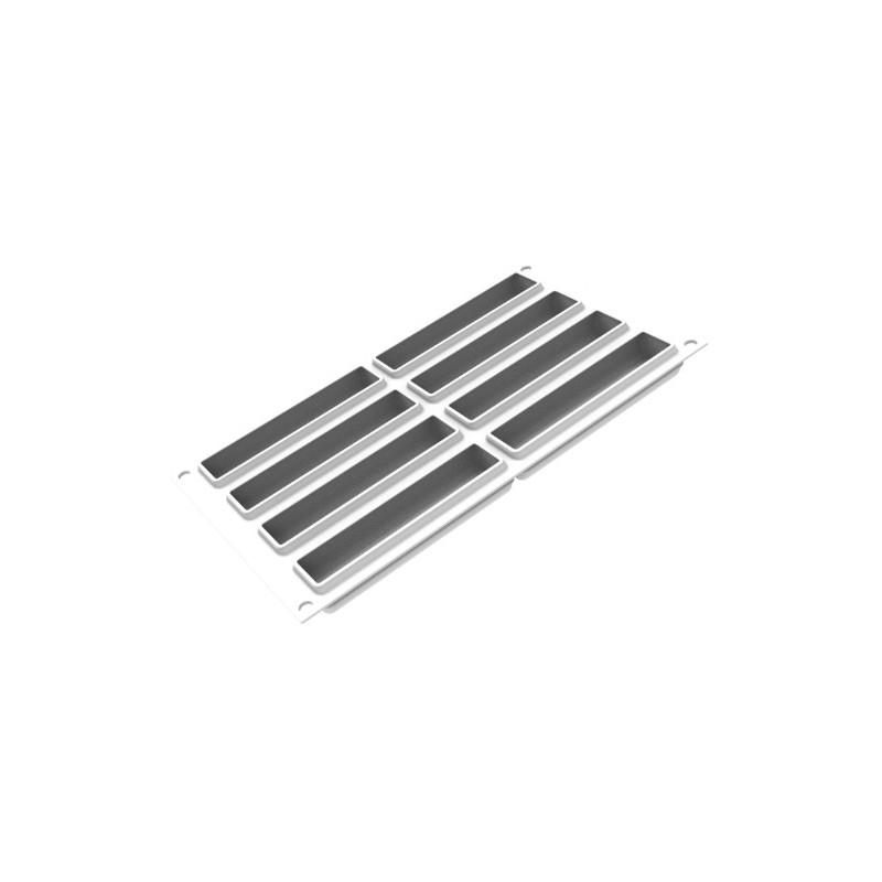 KIT PLAQUE SILICONE 300X175 - 8 sweet rectangles 128x35xht21 mm - 85m