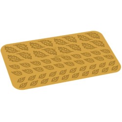PLAQUE SILICONE 470X270 - 56 feuilles taïga - 3 tailles différentes