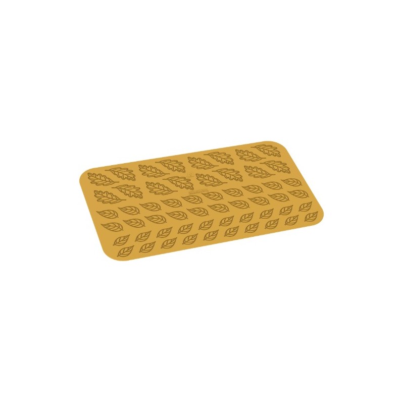 PLAQUE SILICONE 470X270 - 56 feuilles taïga - 3 tailles différentes