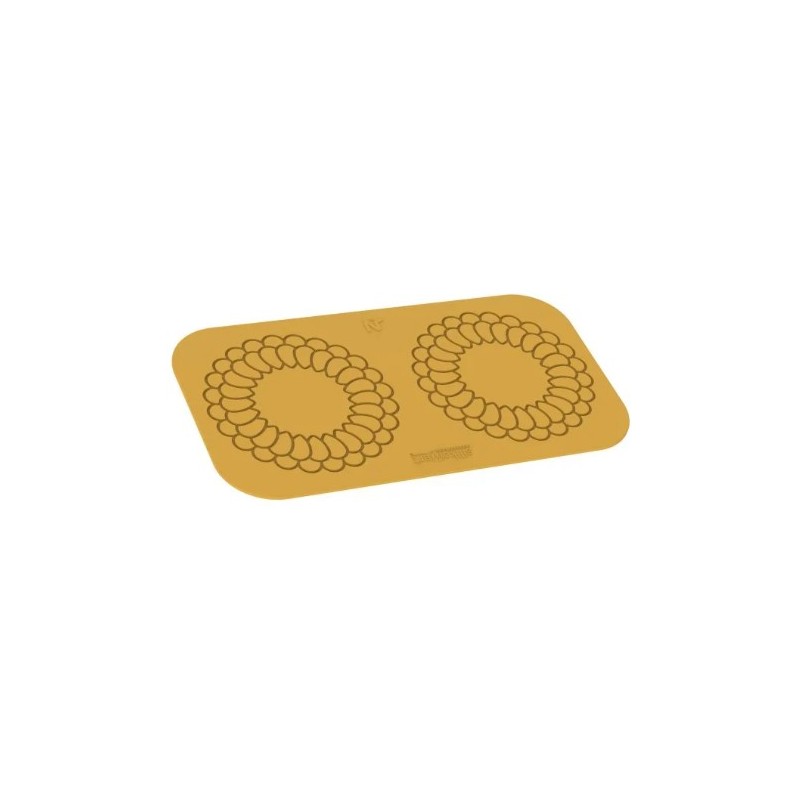 PLAQUE SILICONE 320X170 - 2 décor mandala Ø 140xht1.7 mm