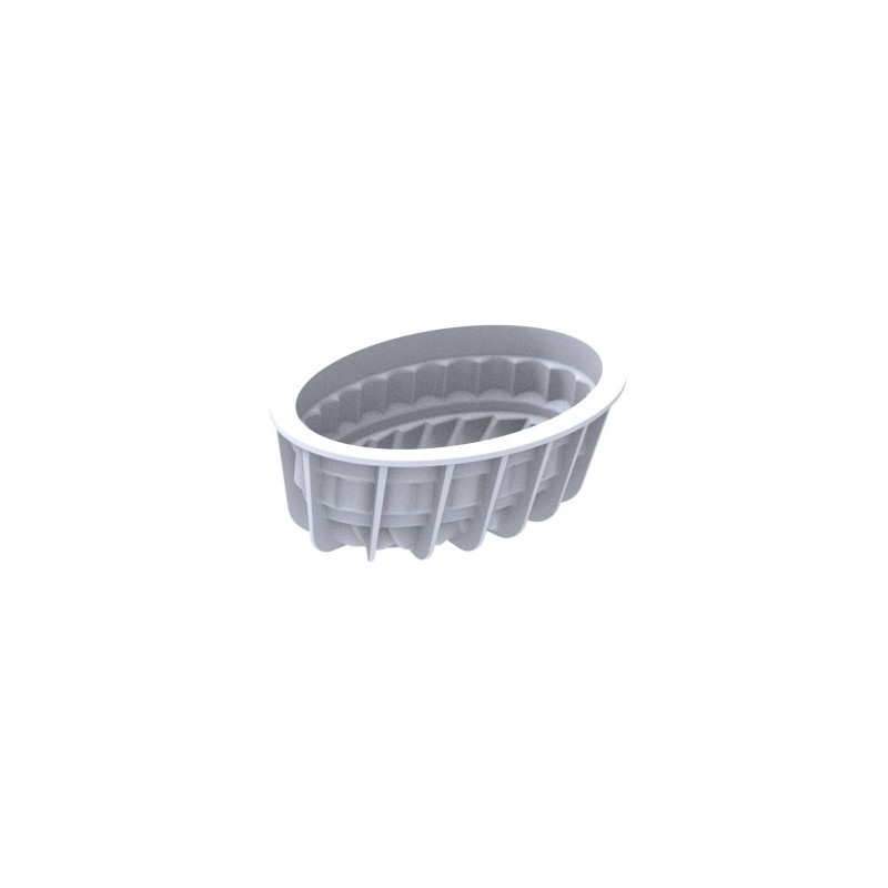 MOULE SILICONE PLEINCOEUR - GM ovale 176x104xht60 mm - 665ml