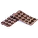 PLAQUE SILICONE CHOCOLAT - 15 fleurs 29.5x29.5xht15.5 mm - 9ml