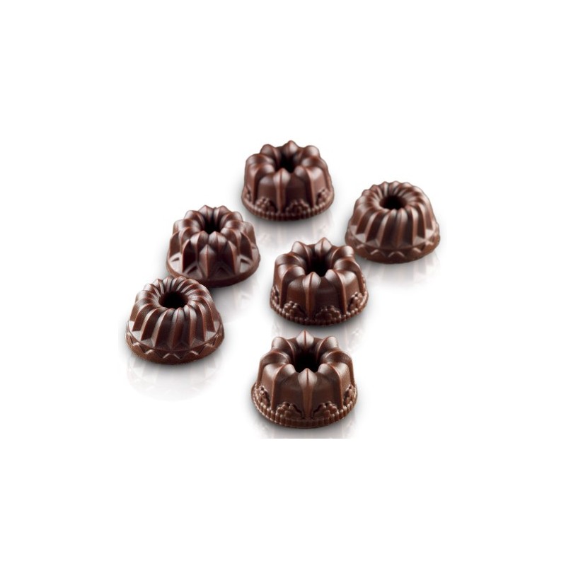PLAQUE SILICONE CHOCOLAT - 12 sujets fantasia 28.5xht15 mm - 6.5ml