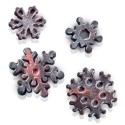 PLAQUE SILICONE CHOCOLAT - 14 flocons Ø 35xht25 mm - 4ml