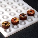 PLAQUE SILICONE CHOCOLAT - 40 ronds creux Ø 30xht12 mm