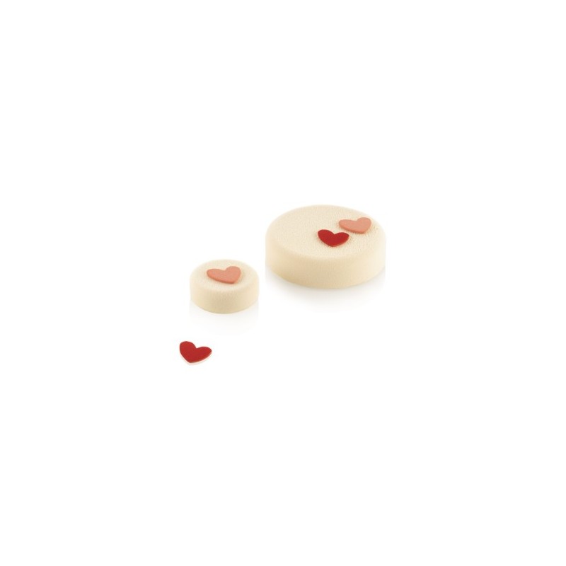 PLAQUE CHABLON SILICONE - 30 cœurs 31x31xép2 mm (lot de 2)
