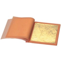 CARNET DE FEUILLES OR
