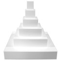 PRESENTATION POLYSTYRENE - GÂTEAU CARRE - 6 ETAGES 580xht600 mm