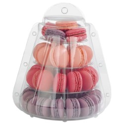 MINI PYRAMIDE A MACARONS - TRANSPARENTE Ø180xht200 mm (x6)