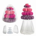 MINI PYRAMIDE A MACARONS - TRANSPARENTE Ø180xht200 mm (x6)