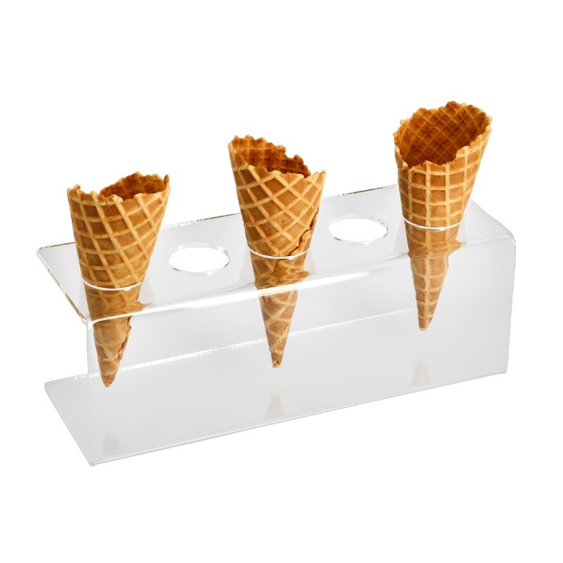PORTE CORNETS A GLACE PLEXI - 240x80xht80 mm