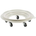 SOCLE ROULEUR PLASTIQUE ROND Ø 470 ht 130 mm - 5 roues chape acier