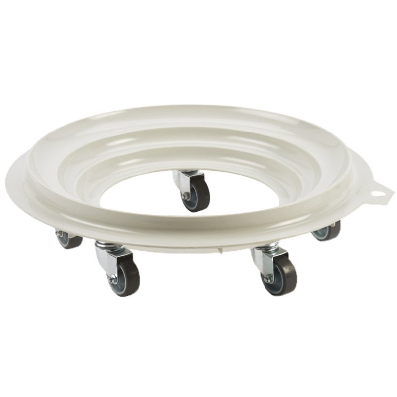 SOCLE ROULEUR PLASTIQUE ROND Ø 470 ht 130 mm - 5 roues chape acier