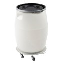 SOCLE ROULEUR PLASTIQUE ROND Ø 470 ht 130 mm - 5 roues chape acier