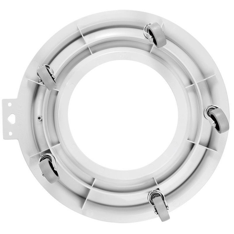 SOCLE ROULEUR PLASTIQUE ROND Ø 470 ht 130 mm - 5 roues chape acier