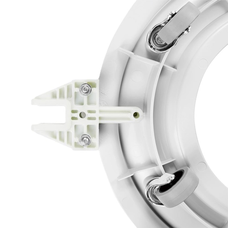 SOCLE ROULEUR PLASTIQUE ROND Ø 470 ht 130 mm - 5 roues chape acier