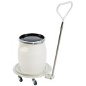 SOCLE ROULEUR PLASTIQUE ROND Ø 470 ht 130 mm - 5 roues chape acier