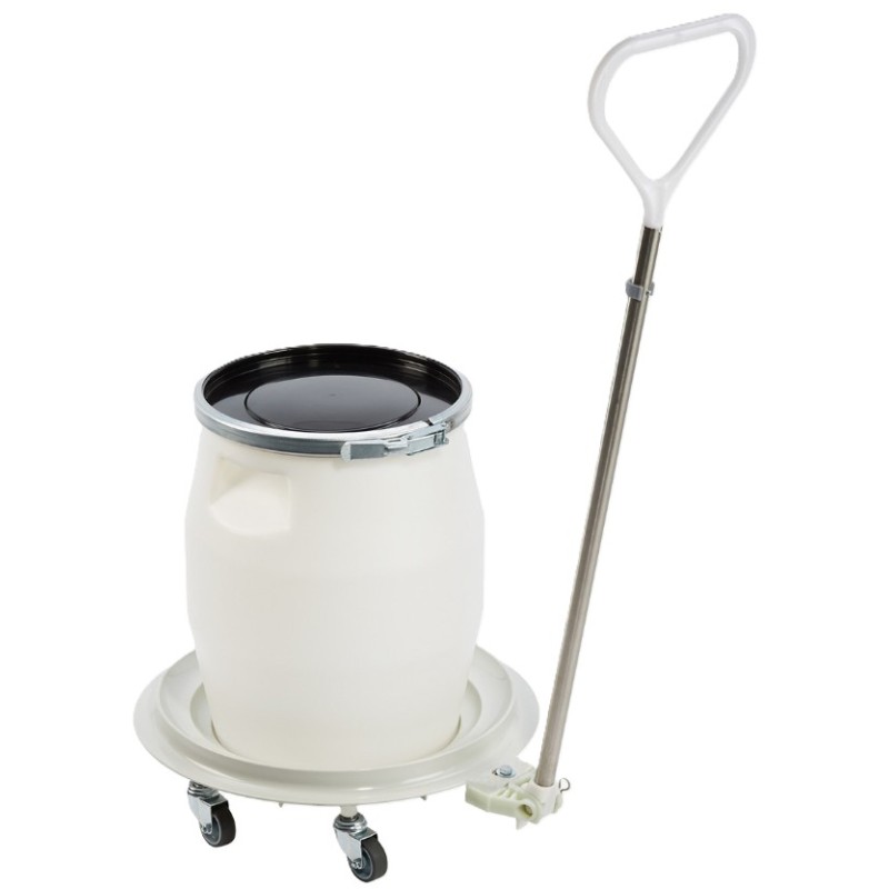 SOCLE ROULEUR PLASTIQUE ROND Ø 470 ht 130 mm - 5 roues chape acier