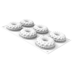 PLAQUE SILICONE 300X175 - 6 kaleido Ø 75xht25 mm - 75ml