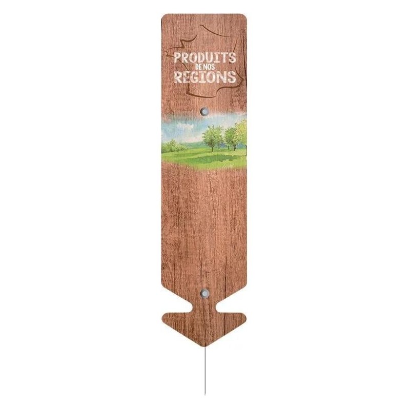 FLECHE "produits de nos régions" - 6x22 cm (lot de 10)