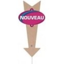 FLECHE NATURE pour message recto/verso - 7.5x24 cm (lot de 10)