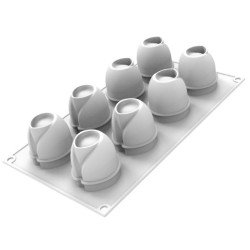 PLAQUE SILICONE 300X175 - 8 taki Ø 50xht70 mm - 98ml