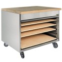 MEUBLE / CHARIOT PARISIEN 900X700X900 MM - Dessus hêtre
