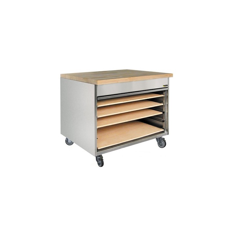 MEUBLE / CHARIOT PARISIEN 900X700X900 MM - Dessus hêtre