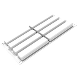 KIT PLAQUE SILICONE 300X175 - 8 sweet rectangles 128x35xht21 mm - 85m