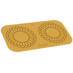 PLAQUE SILICONE 320X170 - 2 décor mandala Ø 140xht1.7 mm