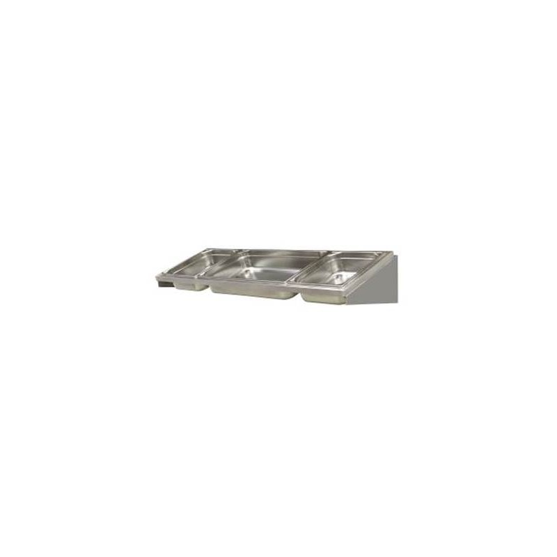 ETAGERE MURALE INCLINEE POUR BAC GASTRO